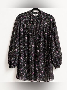 Isabel Marant Floral Sheer Blouse dress long sleeve